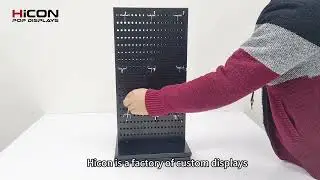 pegboard display with logo made by Hicon POP Displays Ltd