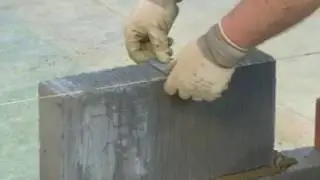 Laying blocks to line