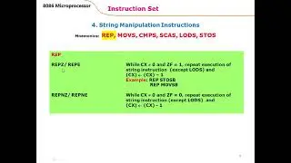 EEE342-MP-9a: String instructions MOVS, CMPS and prefix REP