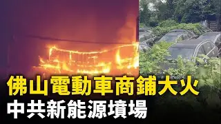 佛山順德電動車自燃致商鋪大火 殃及周邊商場 損失慘重！ 旅順造船廠突發火災 ！最安全的國家？青島黑衣人開車撞開商鋪門搶劫！#網絡視頻  | #大紀元新聞網