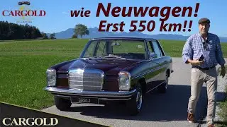 Mercedes 220 D Strich 8, 1970, Original erst 550 km! 48 Jahre in einer Garage eingelagert!