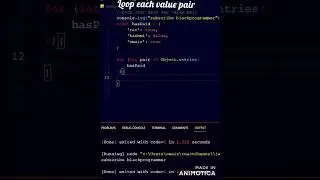 How to loop over each key value pair in a javascript object