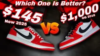 2025 vs 2016 Jordan 1 Low Chicago 