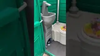 Теплая туалетная кабина люкс с умывальником #арендабиотуалета