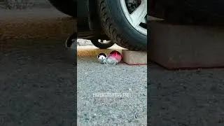 Car vs Balls. Surprise ending! #shorts
