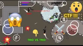 mini militia gun rain mod | kinganbru | saw gun | ctf gameplay | Trio vs Trio