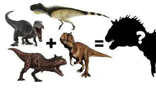 Baryonyx + Carnotaurus + Rugops + Metriacanthosaurus Hybrid Drawing | Dinosaur Fusion