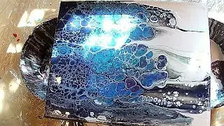 (Fluid 81) Acrylic pour using the wiping technique