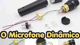 Microfone Dinâmico: funcionamento, construçāo vista explodida, analogias, o cardióde e como utilizar