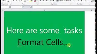 Here are some small tasks Format Cell