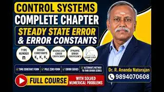 Control Systems Complete Chapter | Steady State Error, Error Constants &  | 