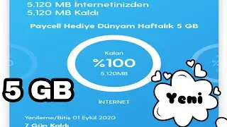 Turkcell 5 GB Yeni Kampanya, Turkcell Bedava İnternet