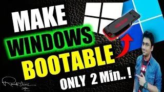 How to make a Bootable USB Drive of Windows 10/11 in Easiest way! (Hindi)