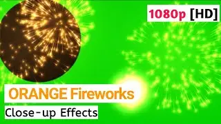 Orange Fireworks | Green Screen animation