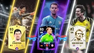 90 Neuer vs 89 Van der ser vs 90 Courtois review ea fc mobile