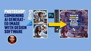 How to combine ai generated image with design software | Photoshop