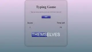 Typing Game using Javascript