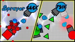 Diep.io - Sprayer Scores (646k, 791k - FFA, 4TDM)