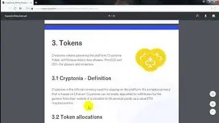 Смотрим Cryptonia Whitepaper