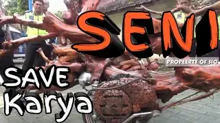 POLISI BINGUNG NGIDUPKAN !! Vespa Paling UNIK BATANG KAYU