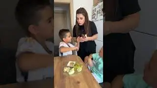 Anne meyve tabağı hazırladı Devran ile Onur çikolata yedi 