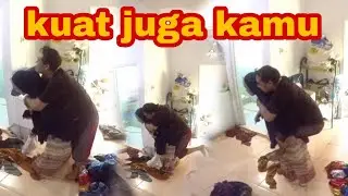 PRANK‼️minta gendong istri lagi kuat banget ya