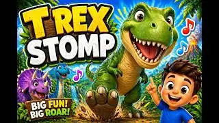 T-Rex Song for Kids | Tyrannosaurus Rex Stomp | Brooksy Playtime TV