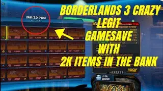 Borderlands 3 | Crazy Legit Gamesave with 2,000 + Weapons / Gear In The Vault !!! ( PS4)