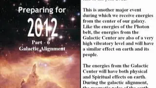 Preparing for 2012 - (Part-6) - Galactic alignment