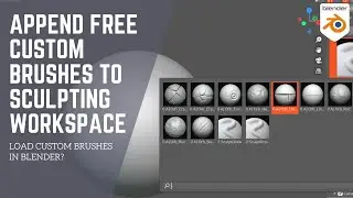 How to load custom brushes into Sculpting? | Blender Tutorial