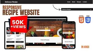 How To Make Recipe Website Using HTML CSS | Responsive HTML CSS Website | 