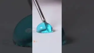 Blue Droplet Drawn in Macro ASMR Video #satisfying #closeup