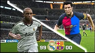 Real Madrid vs Barcelona FC | El Clásico 2000 | Classic Match Pes 2021