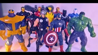 ⭐ BONECOS MARVEL AVENGERS – Hulk, Capitão América, Thor, Spider-Man e Mais! Coleção Completa #marvel