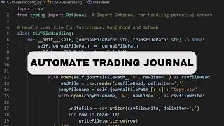 Automating Trading Journal #1: How to open CSV File in Python