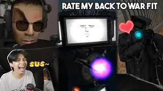 React MEME Skibidi Toilet rate my back to war fit