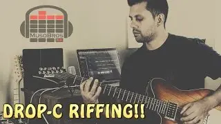 Drop C heavy riff guitar lesson!