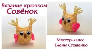 Мастер-класс. Вязание. Игрушка Совёнок крючком. Master Class.Crochet.