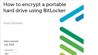 Encrypt a portable drive with BitLocker
