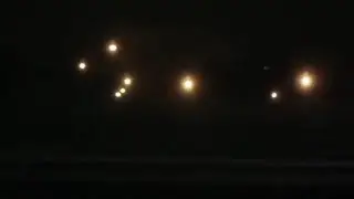 Футаж  Ночь  Дорога из окна поезда 5