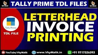 Print Invoice on Letterhead TDL File in Tally Prime | Tally Prime Free TDL Download | Free TDL File