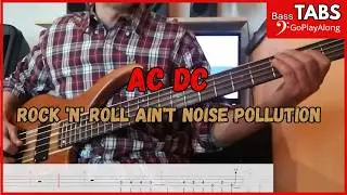 AC DC - Rock 'N' Roll Ain't Noise Pollution (Bass Cover + Tab)