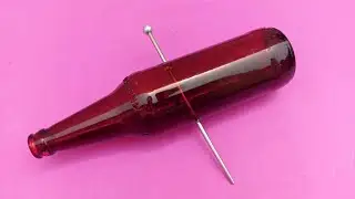 How to make a hole in the bottom of a glass bottle without using a drill