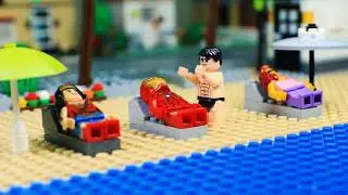 NAKED Iron Man VS Grass Terminator - Lego sky TV  Stop Motion Video