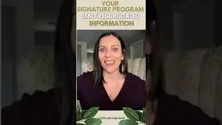 Your Signature Program Isn't Regurgitated information