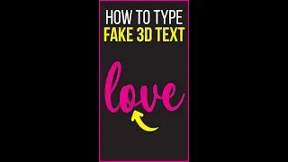 How To Type Fake 3D Text In ADOBE ILLUSTRATOR 