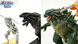 Sculpting Godzilla vs Kong in clay Part 1 ||  Draw me a...
