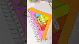 Separador de triángulo bonito #lettering #caratulas #portadasbonitas #plumines #separadores