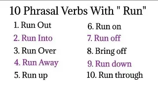 10 Phrasal Verbs with 