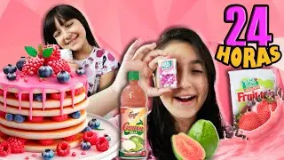 24 HORAS COMIENDO COLOR ROSA | RETO Italamigos COMPRO productos ITALIANOS